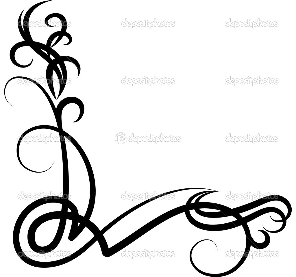1024x960 Corner Scroll Vector