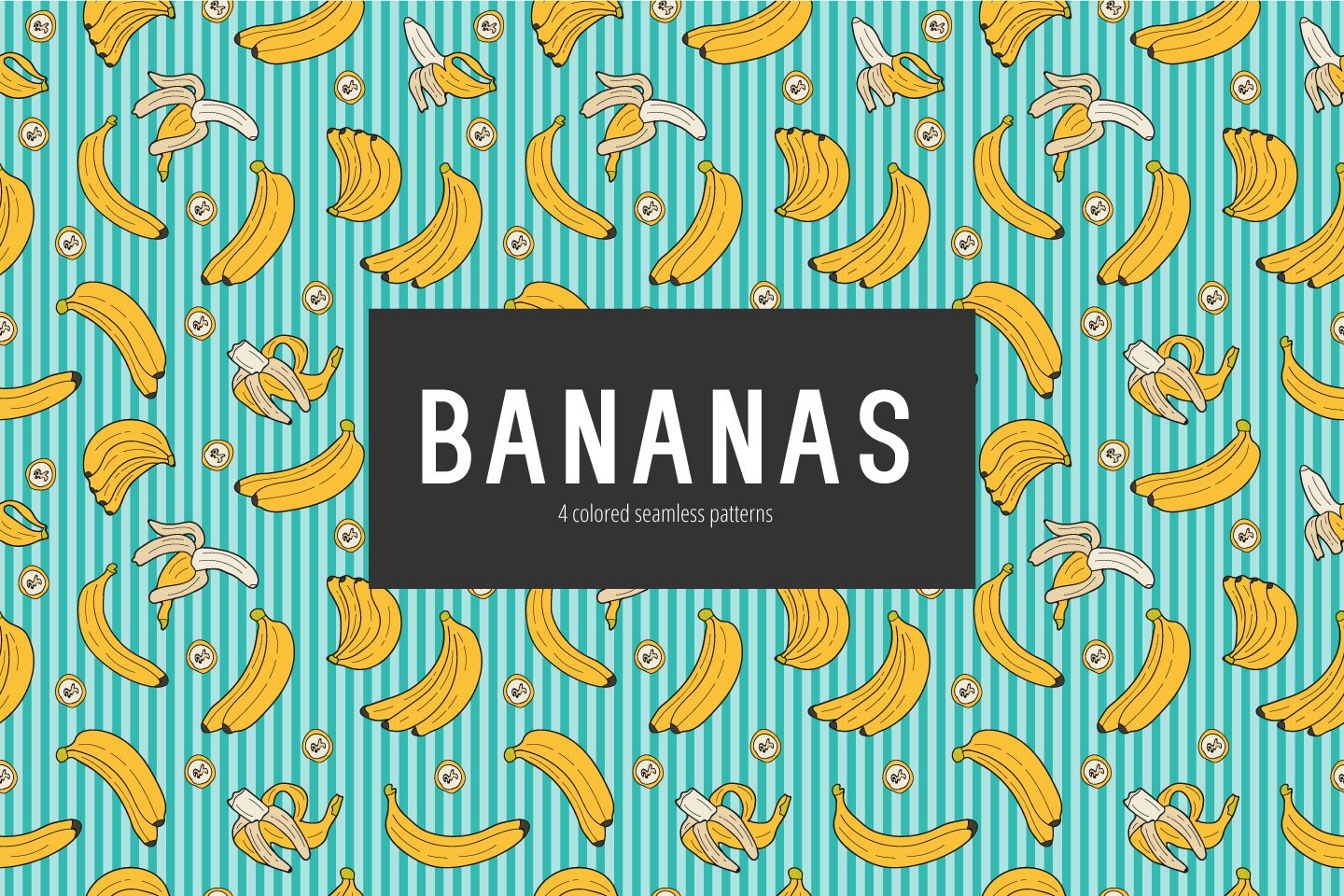 1440x960 Bananas Vector Free Seamless Pattern