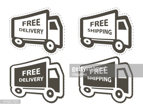 481x356 Free Shipping, Delivery Icon Vector Illustration Premium Clipart