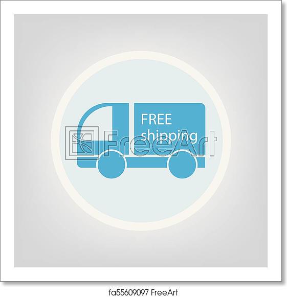 561x581 Free Art Print Of Free Shipping Icon Free Shipping Icon Vector