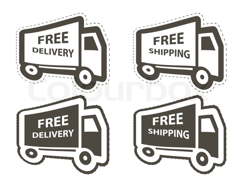 800x592 Free Shipping, Delivery Icon Set Stock Vector Colourbox