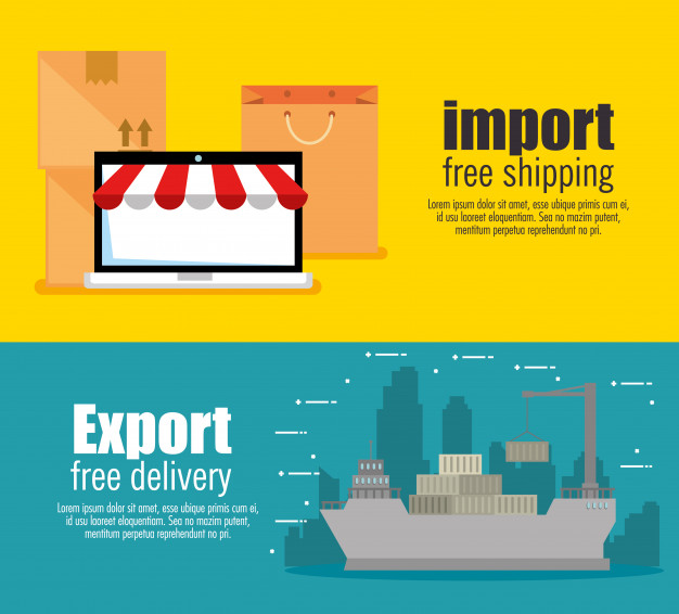 626x566 Import Free Shipping Set Icons Vector Premium Download