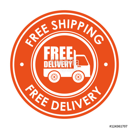 500x500 Sign Free Shipping Delivery Truck Icon Vector Illustration Stock