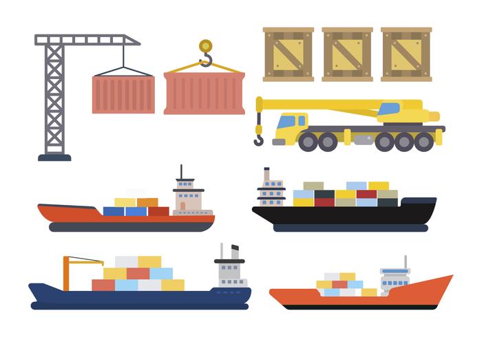 700x490 Flat Shipping Logistic Vectors