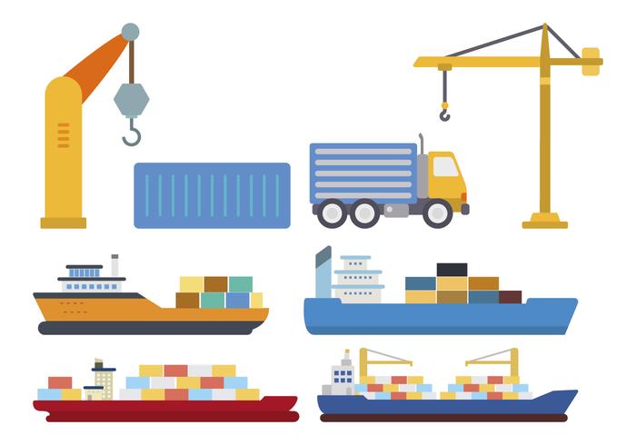 700x490 Flat Shipping Vectors