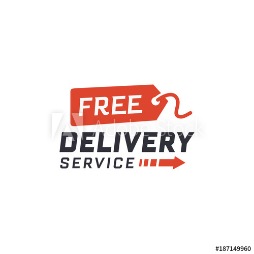500x500 Free Delivery Service Delivery Label For Online Shopping