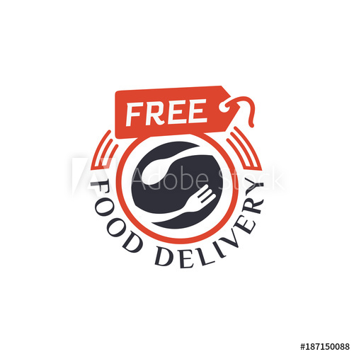 500x500 Free Food Delivery Delivery Label For Online Shopping Worldwide