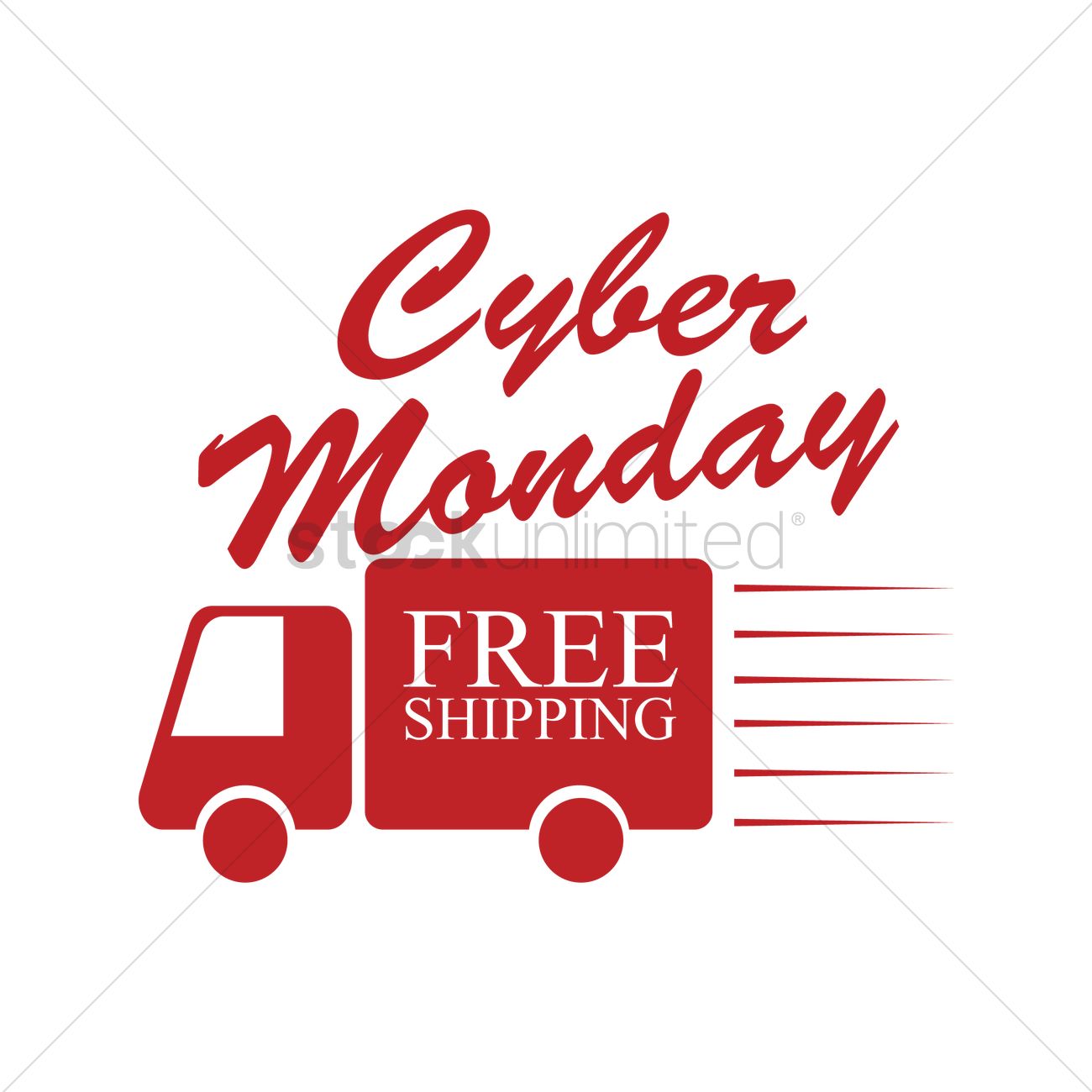 1300x1300 Cyber Monday Free Shipping Vector Image