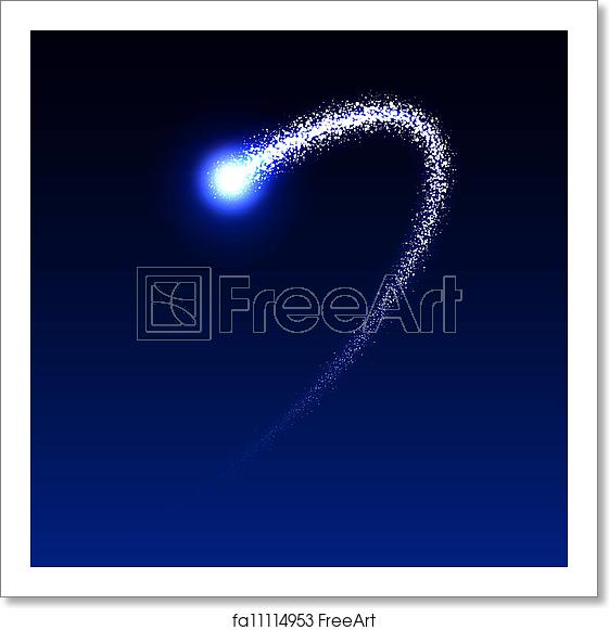 561x581 Free Art Print Of Shooting Star Shooting Star Vector Illustration