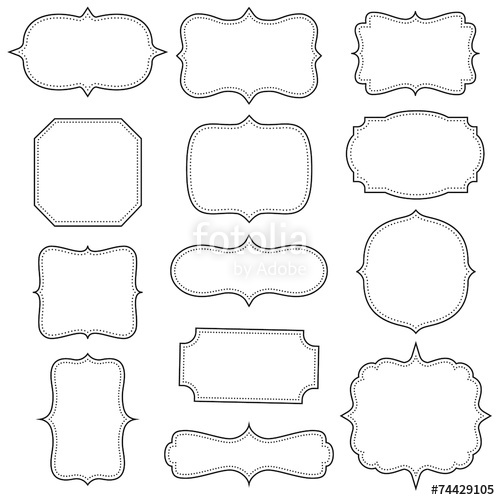 500x500 Set Of Simple Vintage Frames Stock Image And Royalty Free Vector