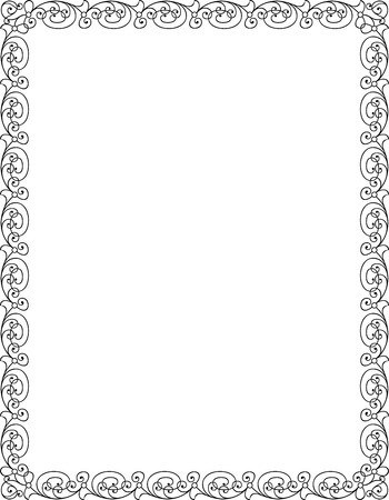350x450 Simple Border Frame Vector