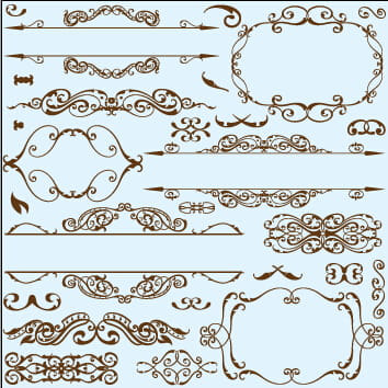 354x354 Simple Frame With Borders And Ornaments Vector Design