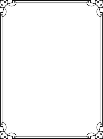 335x450 Simple Lines, Border Frame, Vector Design Royalty Free Vector