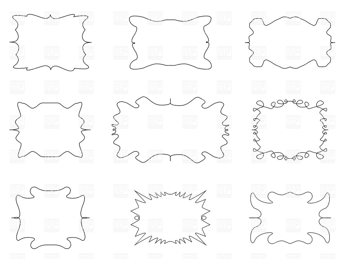 1200x900 Unique Cartoon Simple Frames Vector Image Of Borders And Frames