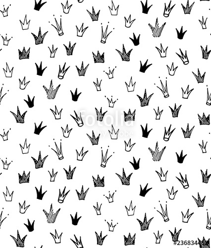 Seamless Vector Pattern Sketches Of Simple Crowns Stock Image 426x500 Seamless Vector Pattern Sketches Of Simple Crowns Stock Image