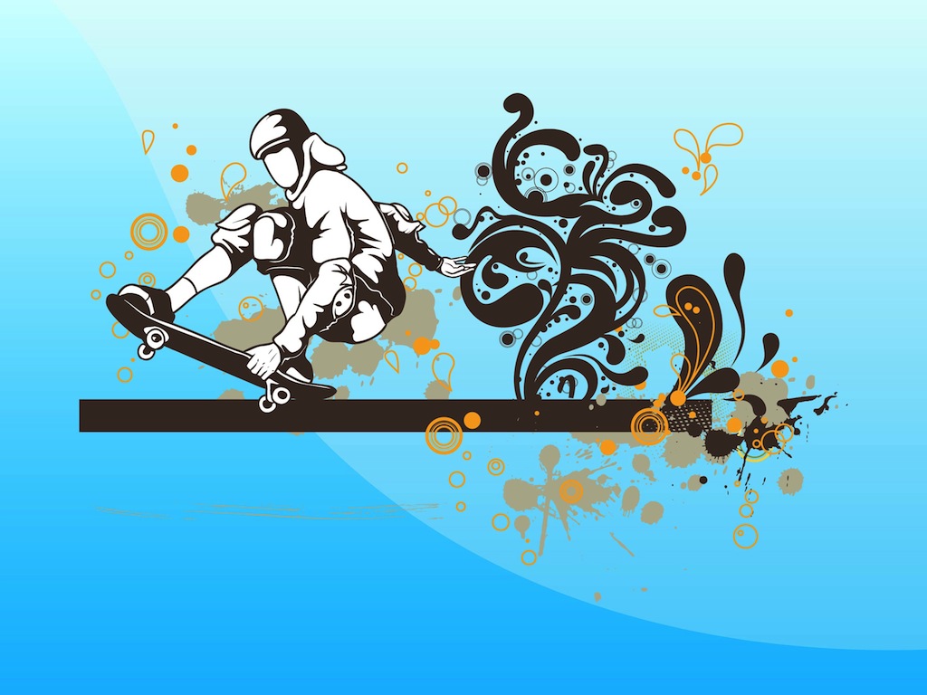 1024x768 Skate Vector Vector Art Graphics