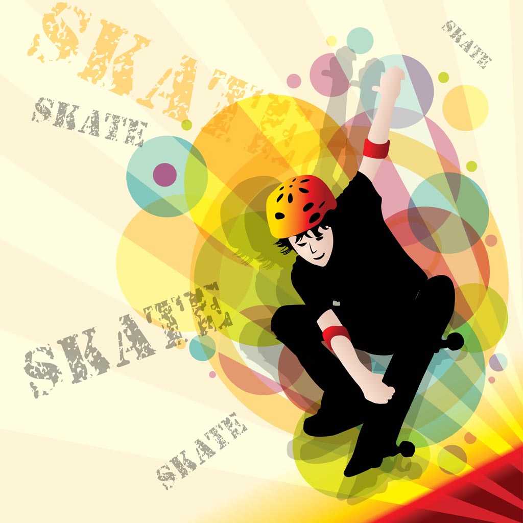 1024x1024 Skater Vector Vector Art Graphics