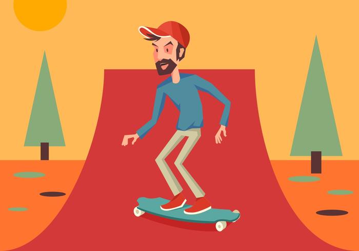 700x490 Free Longboard Vector