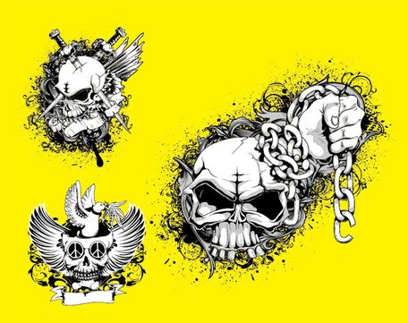 Free Skull And Crossbones T Wave Pattern Clipart And Vector 456x361 Free Skull And Crossbones T Wave Pattern Clipart And Vector