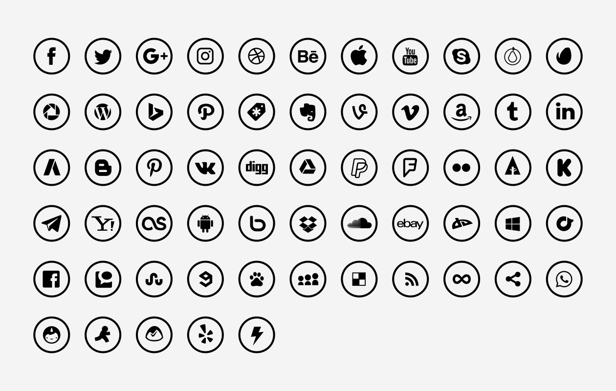 1260x800 Free Social Media Icons