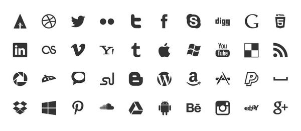 600x261 Vector Icon Packs For Social Media