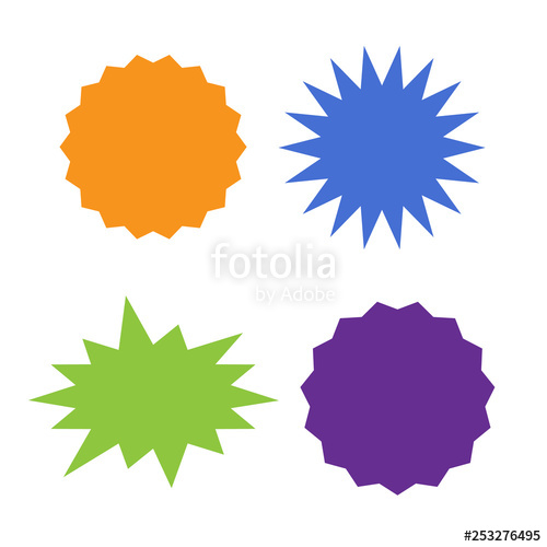 Different Starburst Vector Starburst Isolated Icons Set Stock 500x500 Different Starburst Vector Starburst Isolated Icons Set Stock