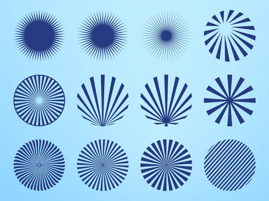 Radial Starburst Patterns Vector Art Graphics 1024x765 Radial Starburst Patterns Vector Art Graphics
