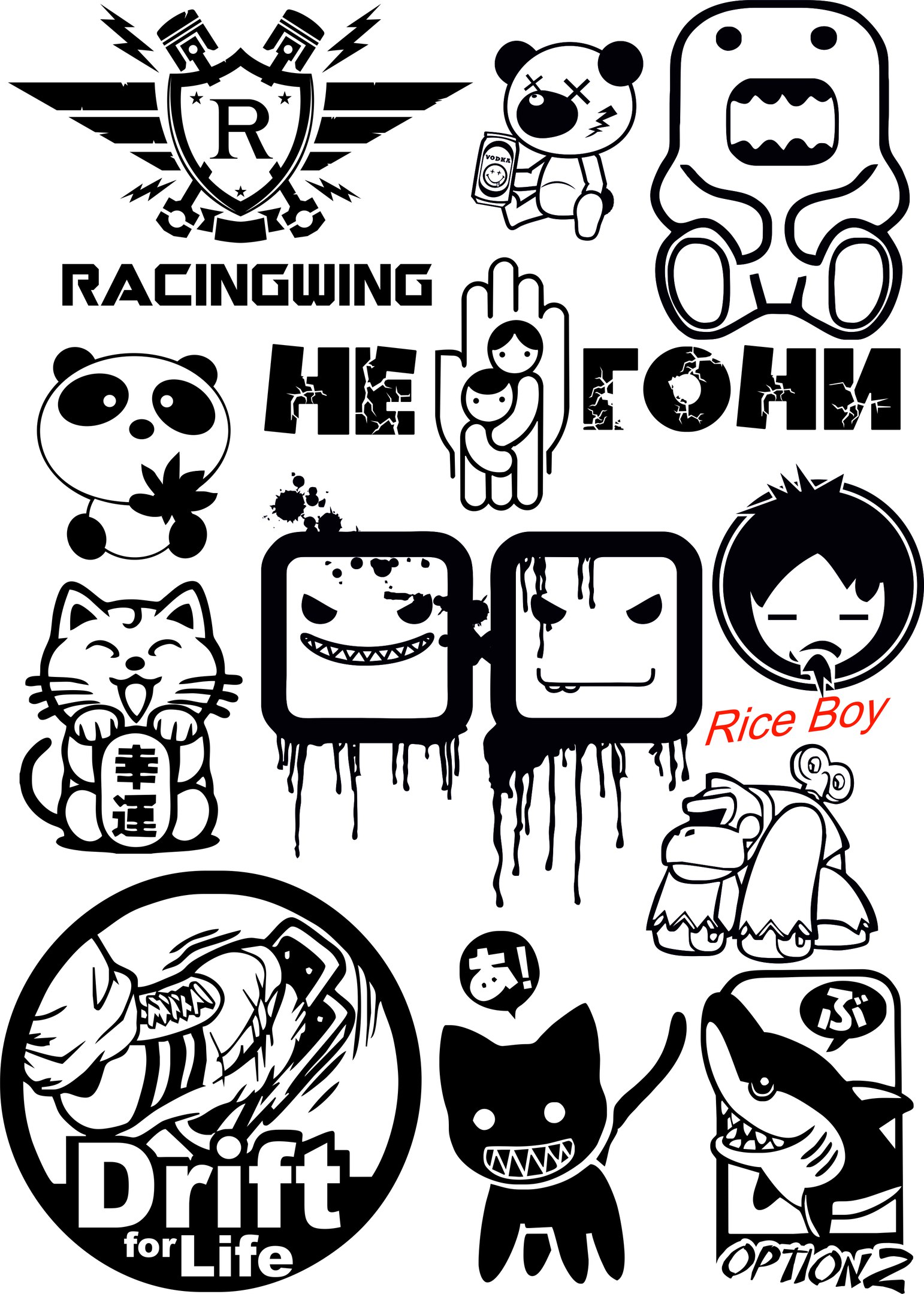 Jdm Random Car Sticker Vectors Free Vector Free Download Vector 1542x2160 Jdm Random Car Sticker Vectors Free Vector Free Download Vector