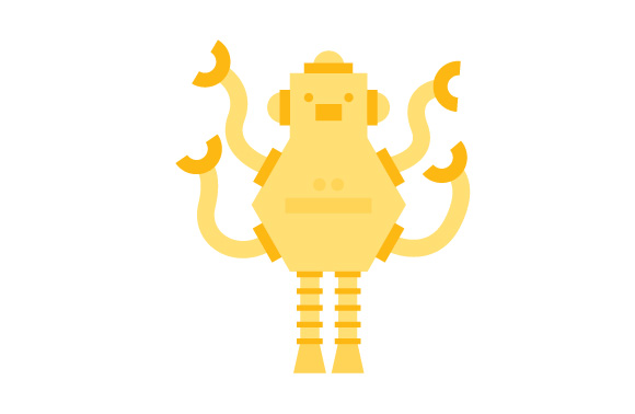 580x378 Robot Illustration Free Vector Set No Cost Royalty Free Stock