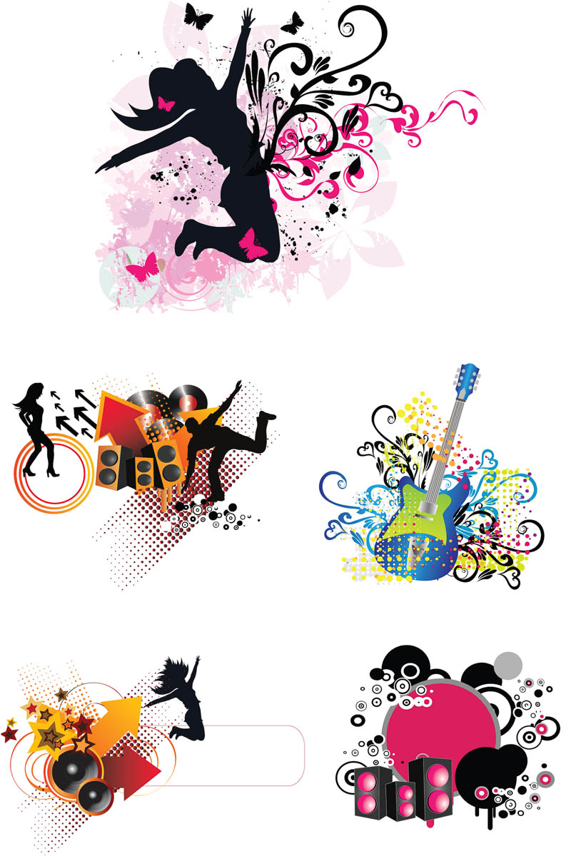 800x1200 Music Vector Art Group With Items