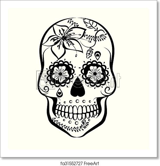Free Art Print Of Sugar Skull Vector Sugar Skull Isolated 561x581 Free Art Print Of Sugar Skull Vector Sugar Skull Isolated
