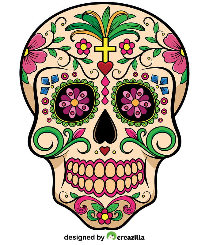 Free Sugar Skull Vector at Vectorified.com | Collection of Free Sugar ...