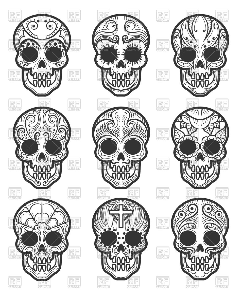 Free Sugar Skull Vector at Vectorified.com | Collection of Free Sugar ...