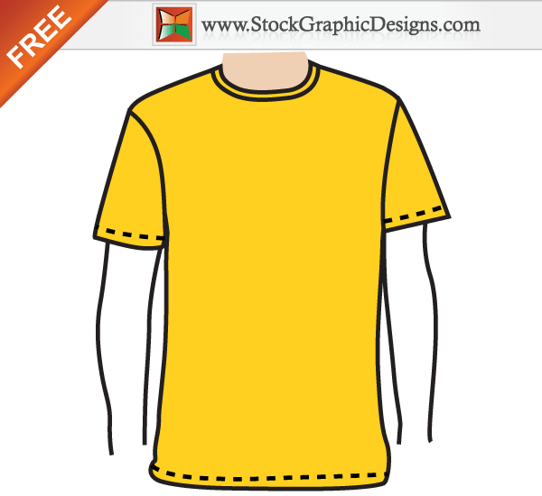 600x550 Apparel Men's Blank T Shirt Template Free Vector Vector T Shirt