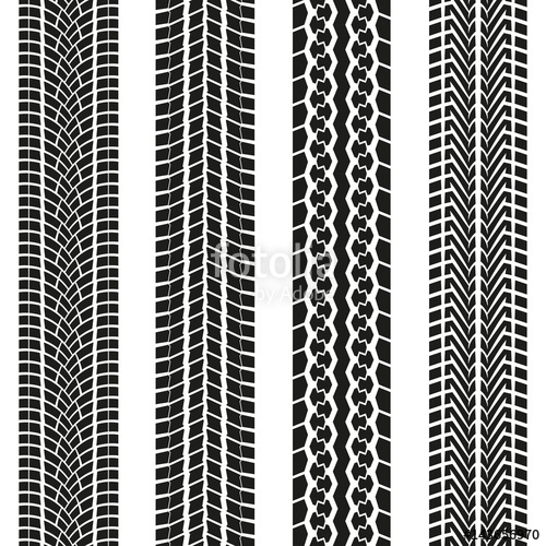 500x500 Tire Tread Or Tracks Set Isolated On White Background Tyre Print