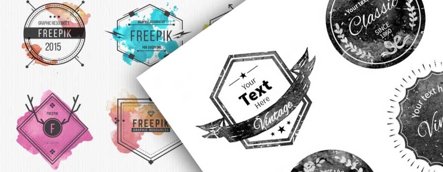 900x350 Free Vector Badges You Can Use As Logos