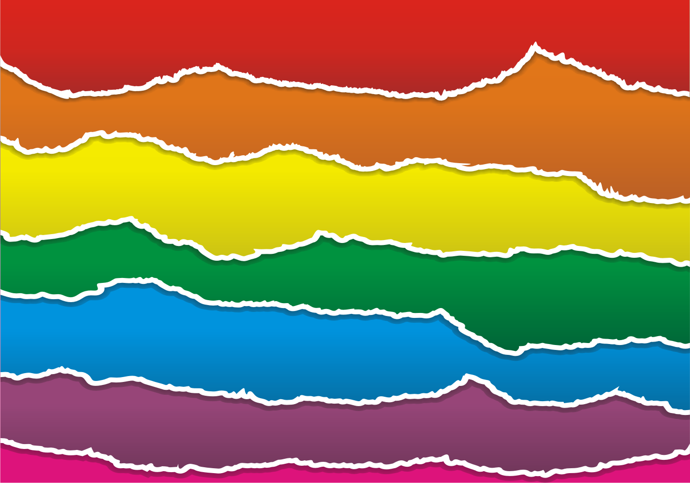 1400x980 Ripped Colored Paper Free Vector