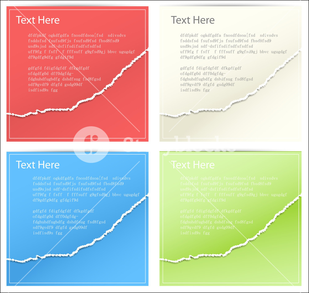 1000x947 Torn Paper Vector Set Royalty Free Stock Image