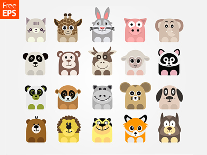 800x600 Free Vector Animal Icons