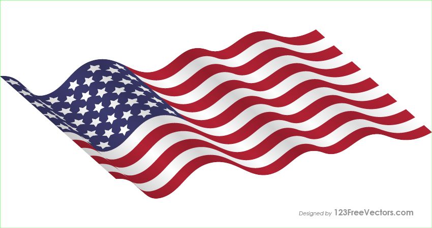 Download Free Vector American Flag Waving at Vectorified.com ...