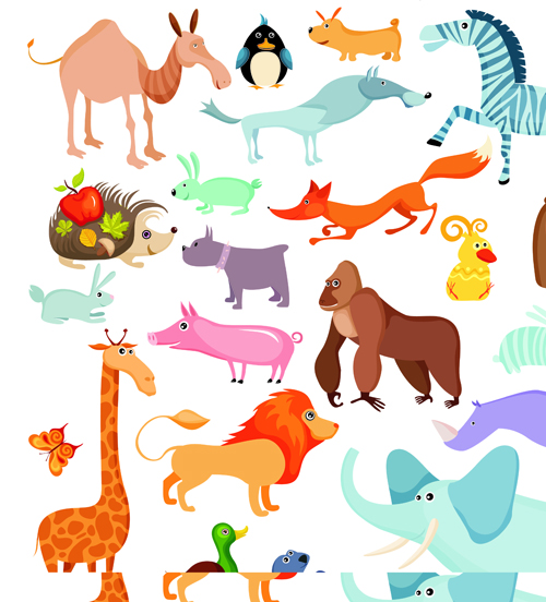 500x552 Lovely Animals Design Elements Free Download