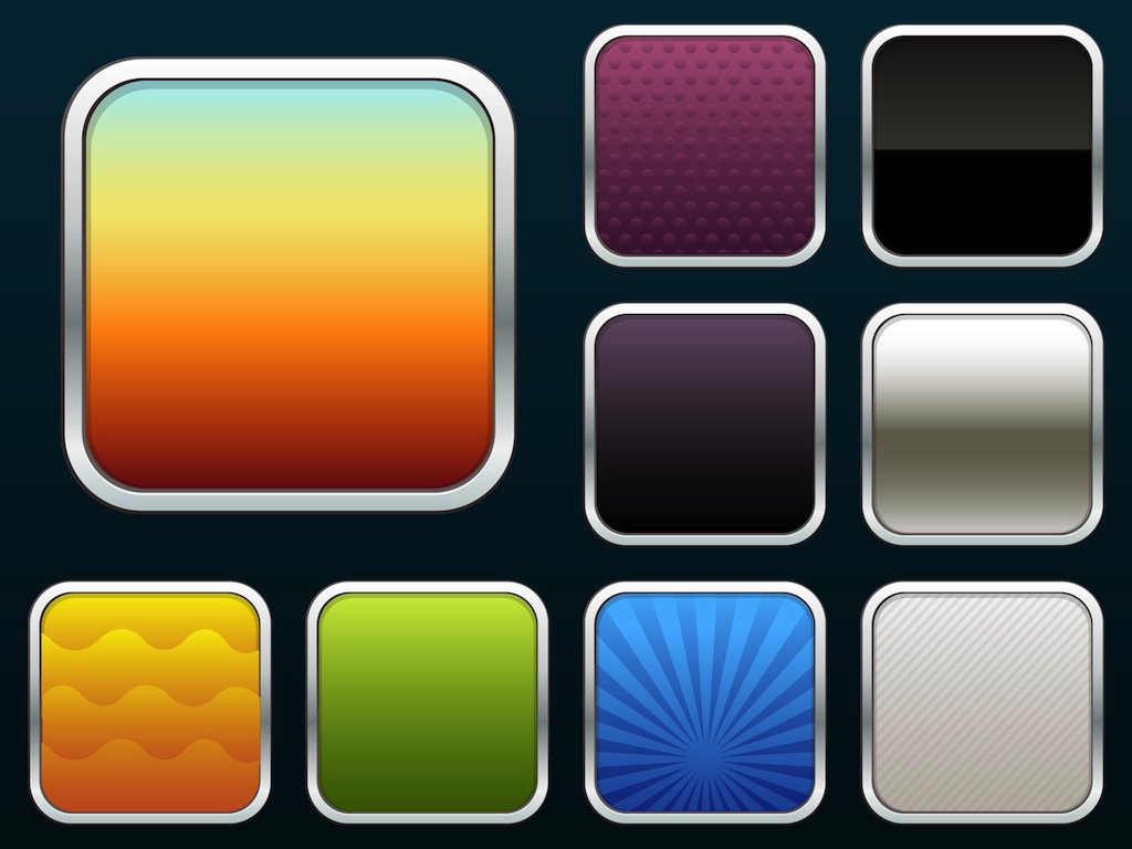 1024x768 I Os App Icons Vector Art Graphics