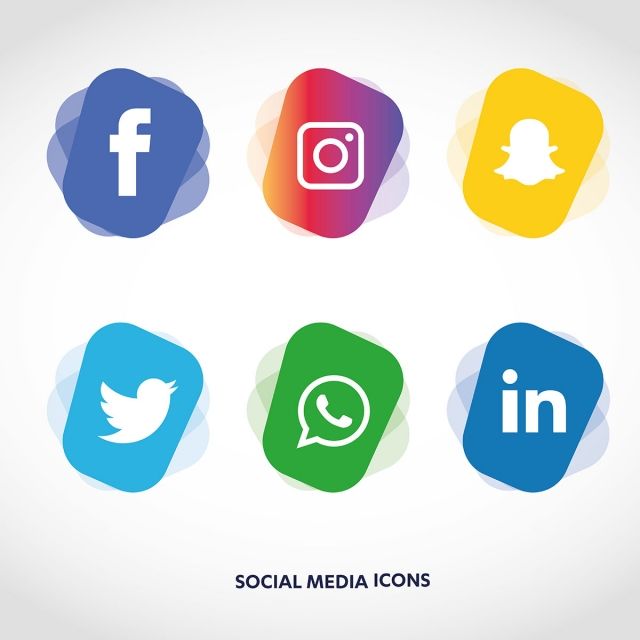 640x640 Social Media Icons Set Logo Vector Illustrator, Social, Media