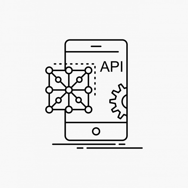 Api Application Coding Development Mobile Line Icon Vector, App 640x640 Api Application Coding Development Mobile Line Icon Vector, App
