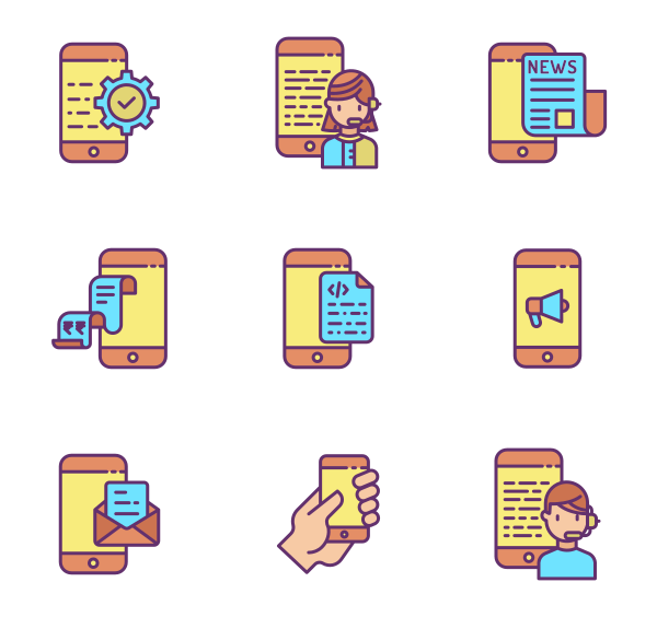 Mobile App Icons 600x564 Mobile App Icons