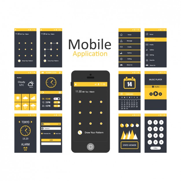 Mobile Applications Templates Vector Free Download 626x626 Mobile Applications Templates Vector Free Download