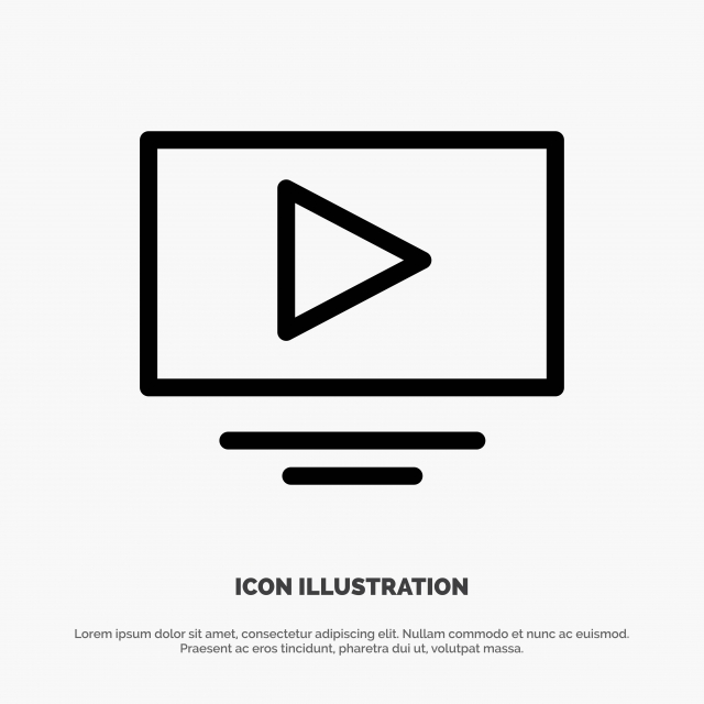 Video Play Youtube Line Icon Vector, App, Application, Background 640x640 Video Play Youtube Line Icon Vector, App, Application, Background