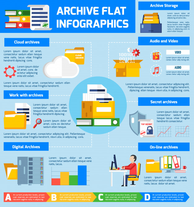 626x667 Archive Infographic Set Vector Free Download