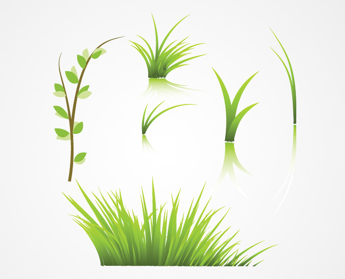 680x550 Grass Vector Elements