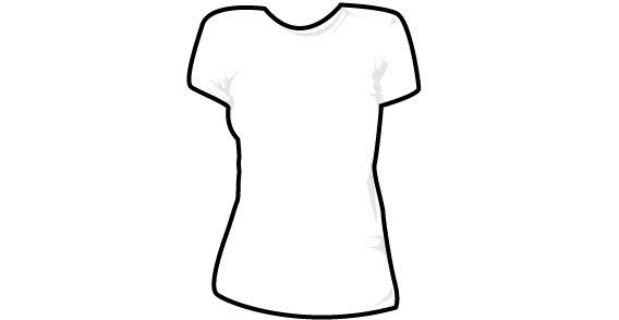 568x294 Round Neck Women's T Shirt Template Vector T Shirt Templates